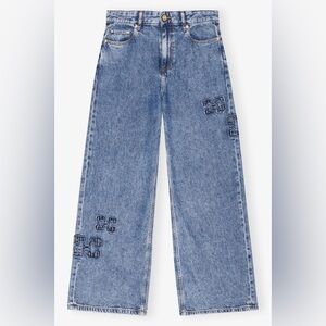 Ganni Blue Jeans Wide Leg Size 29